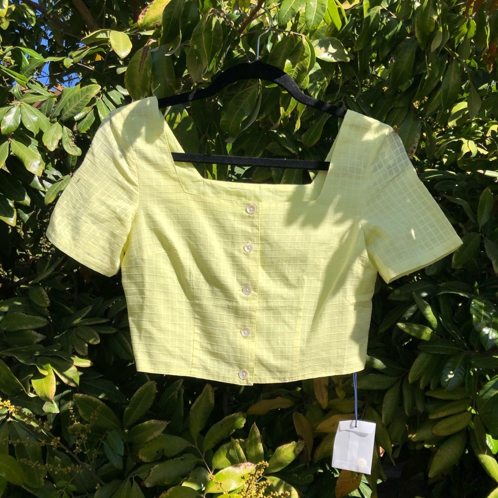 NWT Paloma wool lenna crop square neck top